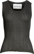 NACKIYÈ Fine Rib Organic Cotton Sweater Tank