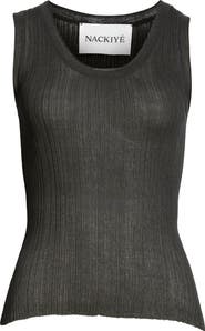 NACKIYÈ Fine Rib Organic Cotton Sweater Tank