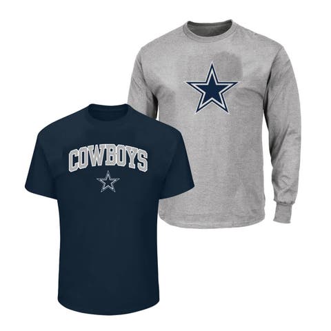 Men's Fanatics  Navy/Heather Gray Dallas Cowboys Big & Tall 2-Pack T-Shirt Set