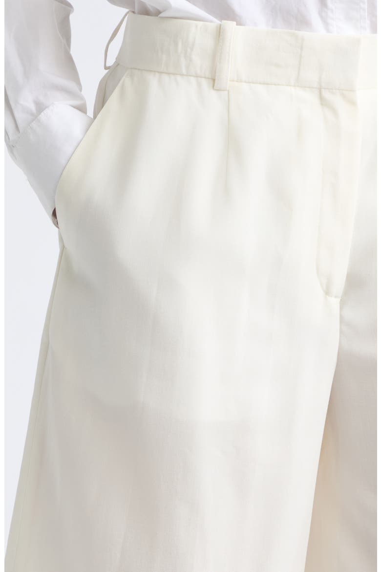 Tailored Wide Leg Shorts, Alternate, color, ECRU