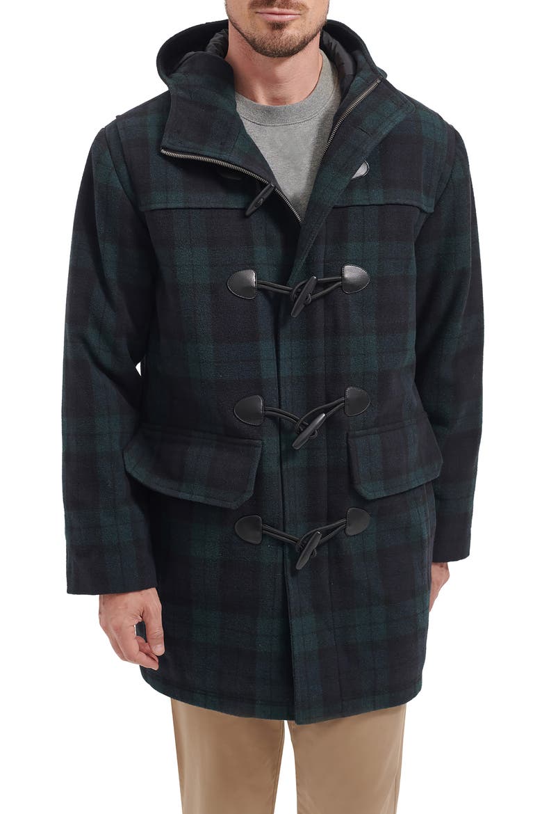 Plaid Wool Blend Toggle Coat, Alternate, color, PLAID MULTI
