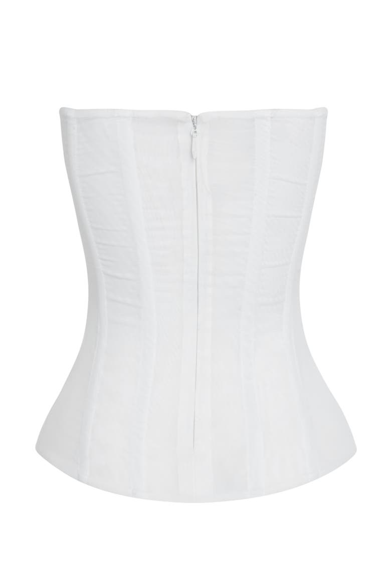 Muse Mesh Corset Top, Alternate, color, White