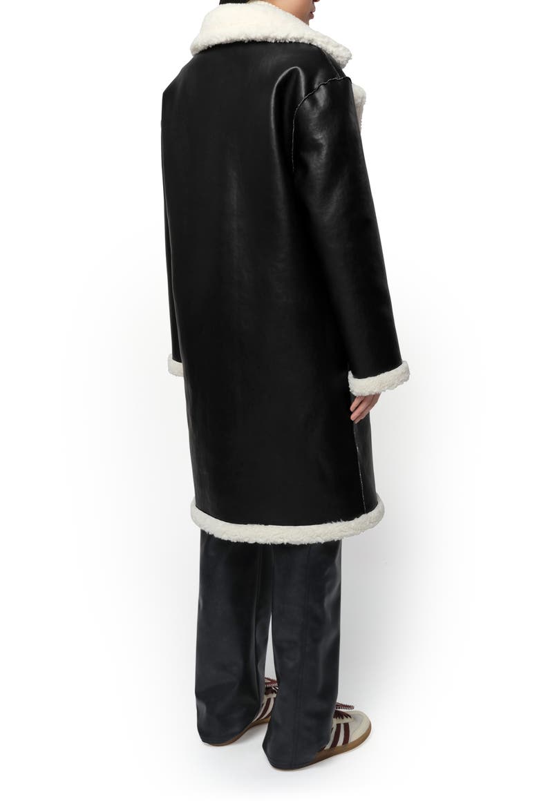 Anei Reversible Faux Shearling Coat, Alternate, color, BLANC