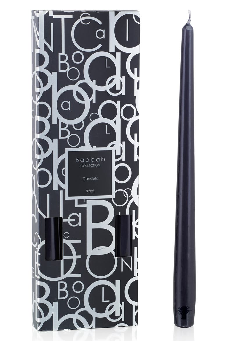 Candela 4-Pack Candlestick, Main, color, BLACK