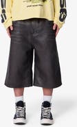 mnml Ultra Baggy Washed Faux Leather Shorts