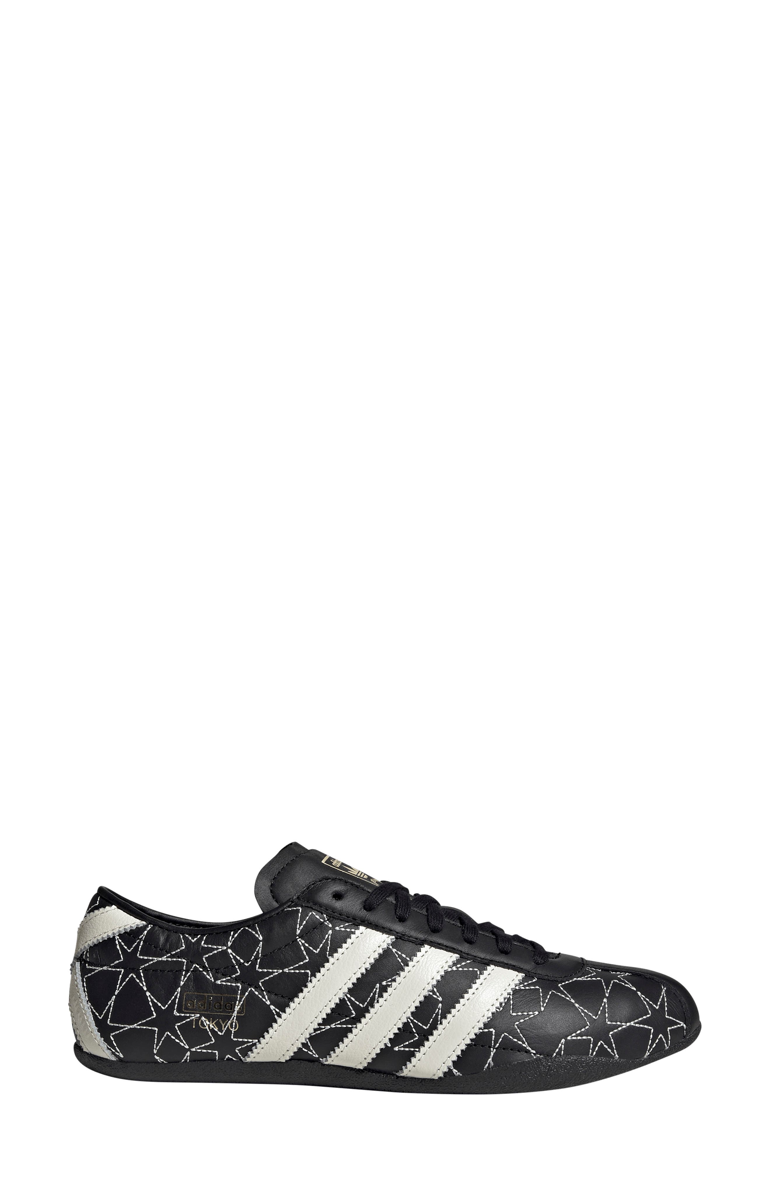 adidas Tokyo Embroidered Low Top Sneaker, Alternate, color, Black/ Off White/ Gold