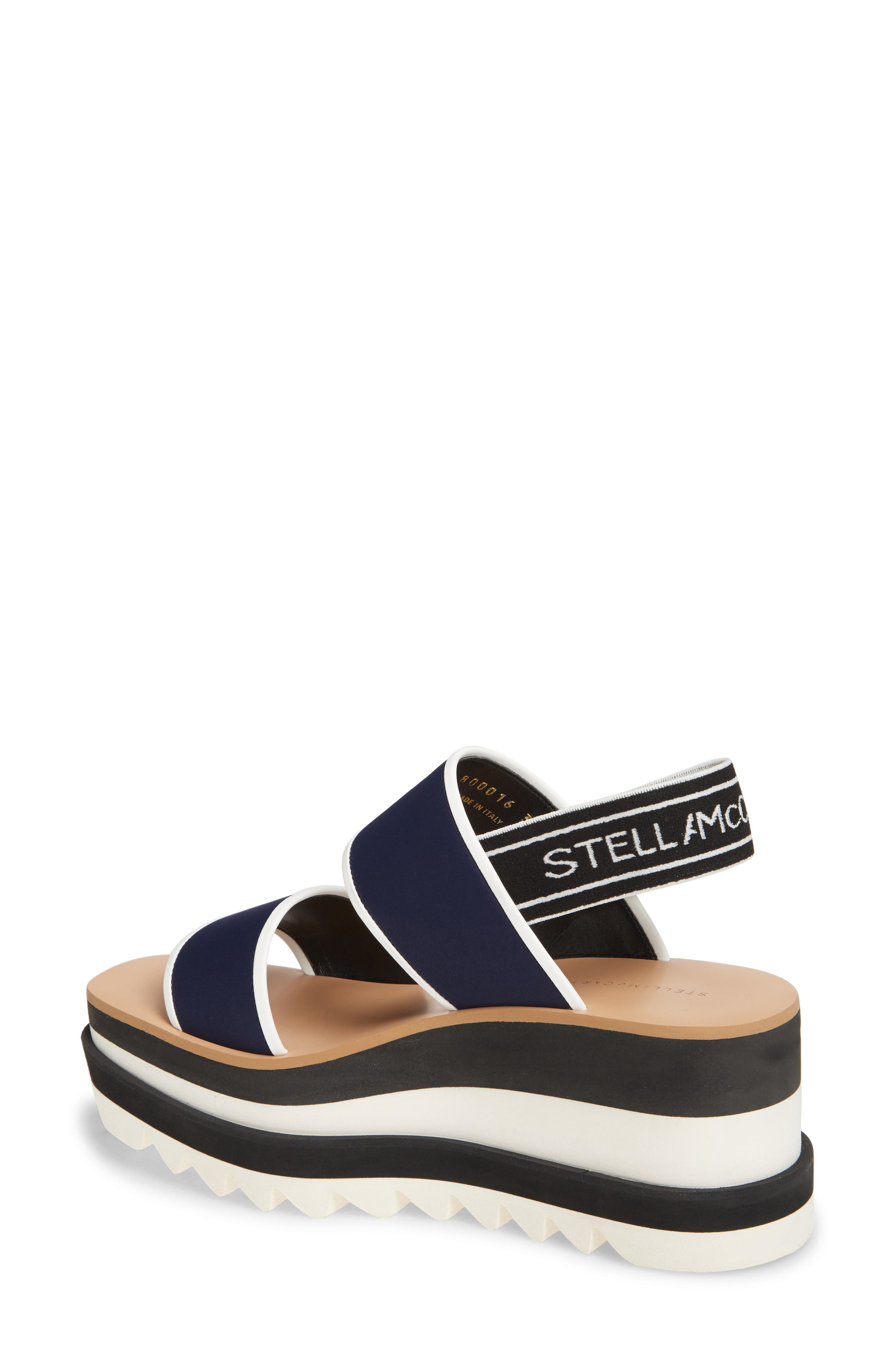 Stella McCartney Platform Wedge Sandal, Alternate, color, 