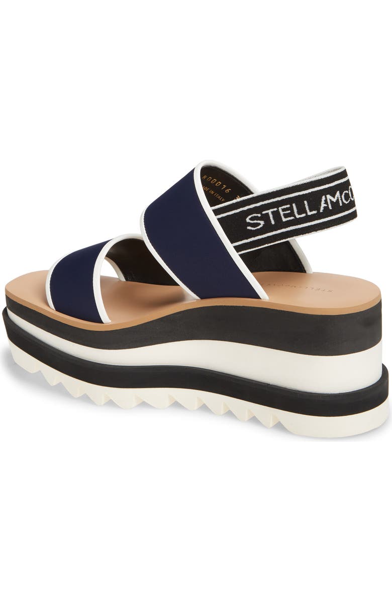 Stella McCartney Platform Wedge Sandal, Alternate, color,