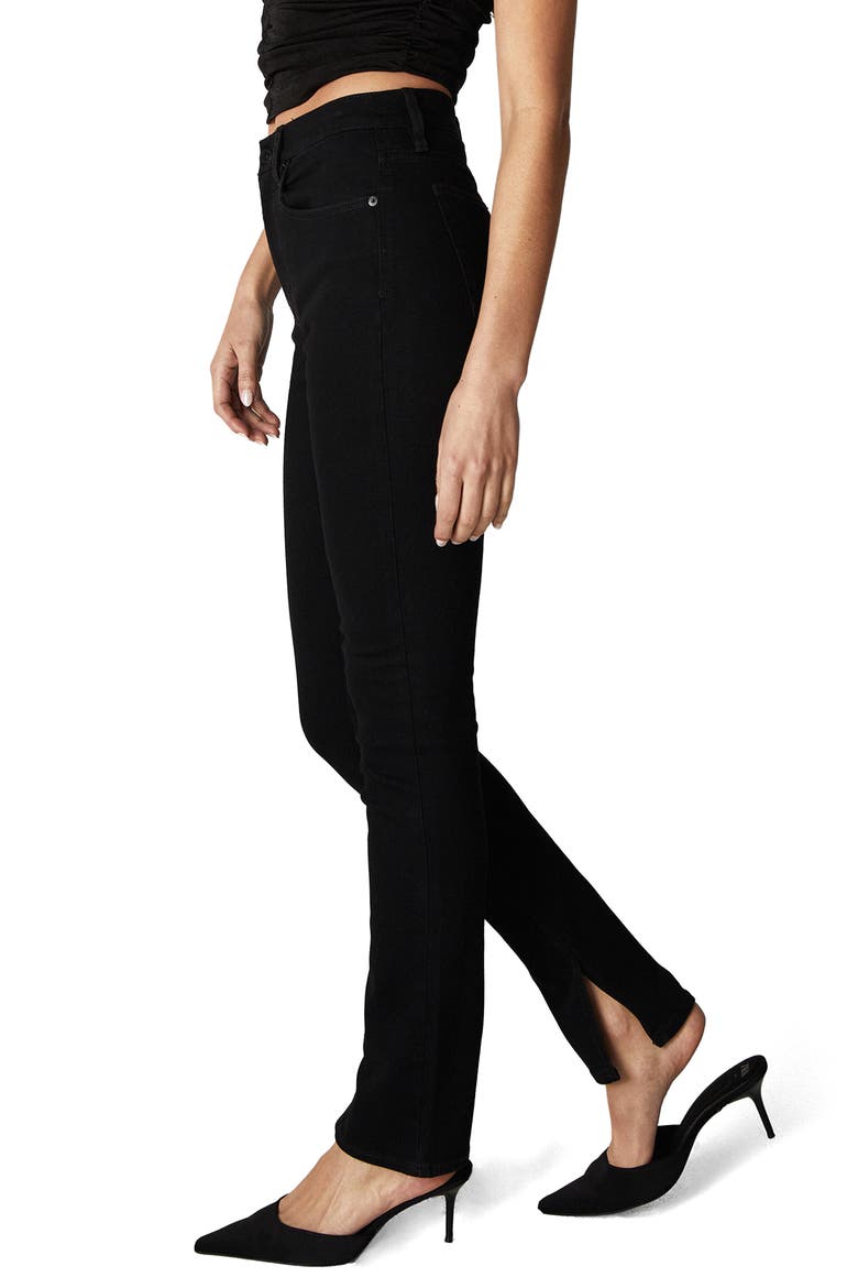 Ella Slit Hem Skinny Jeans, Alternate, color, MIDNIGHT