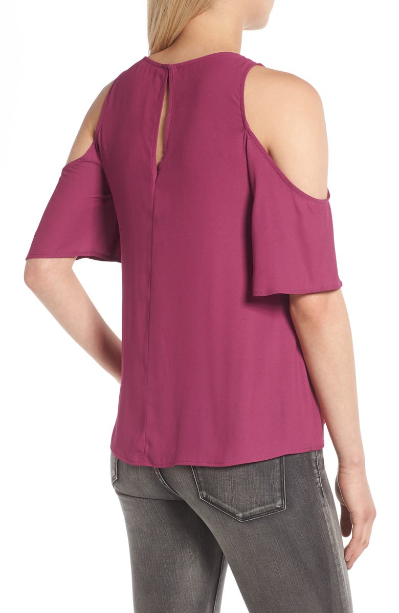 All in Favor Cold Shoulder Top, Alternate, color, 