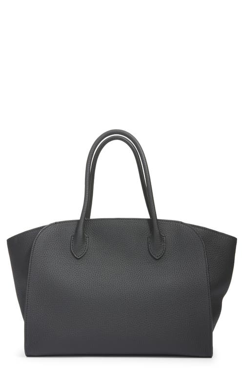 The Row Marlo 12 Grained Leather Tote In Black