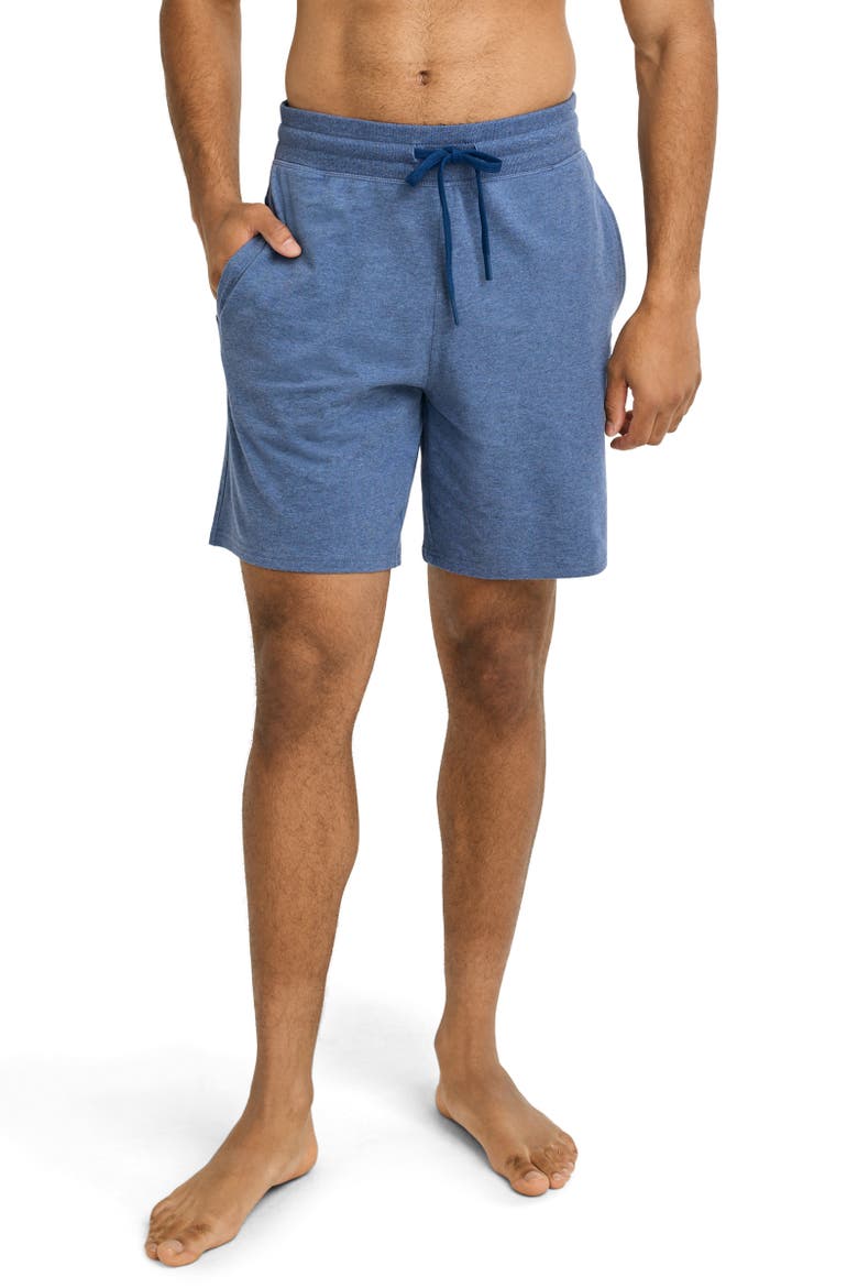 Mens Cotton Stretch Sleep Short, Main, color, Marina Blue Heather