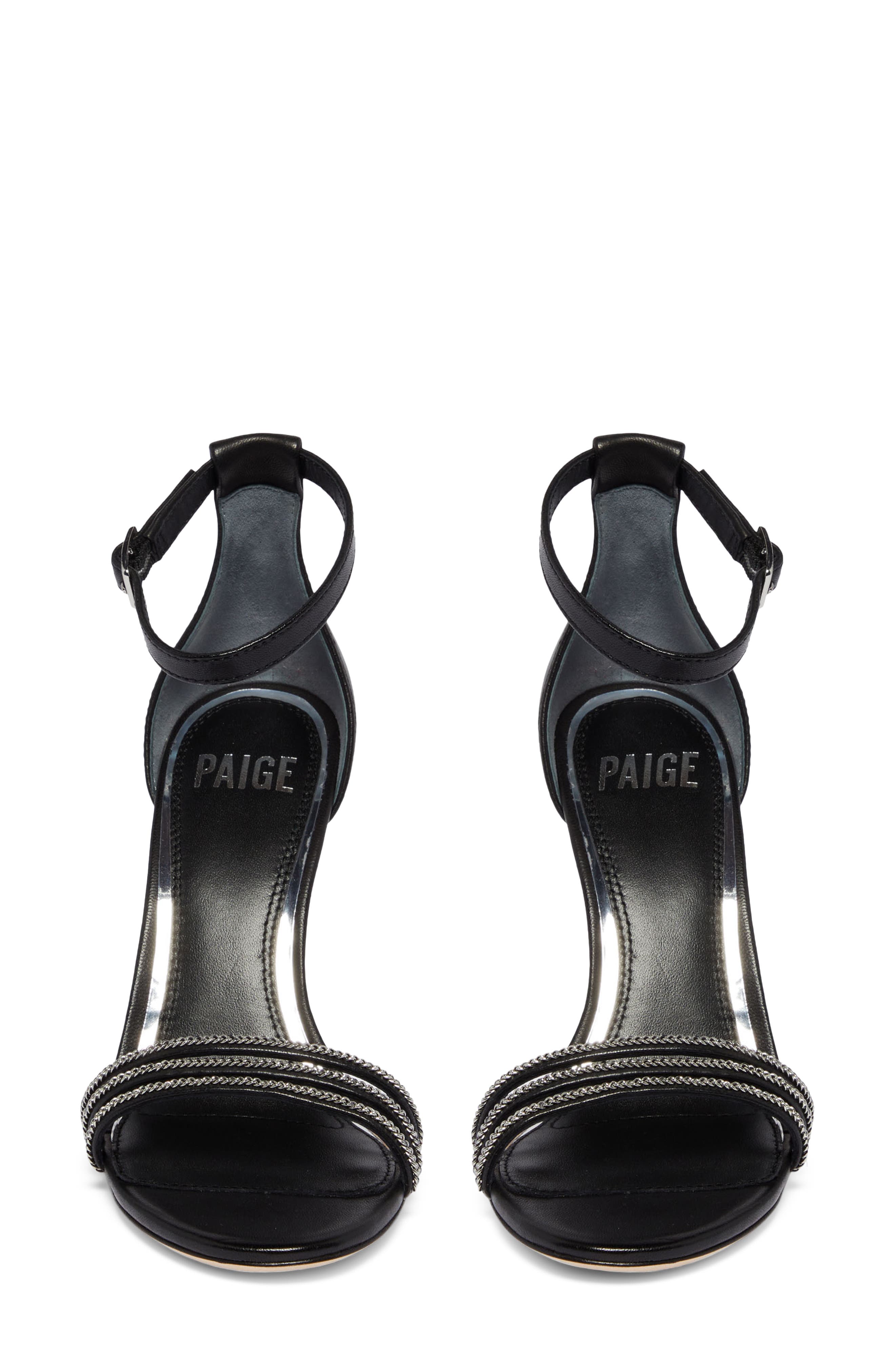 PAIGE Nia Ankle Strap Sandal, Alternate, color, Black