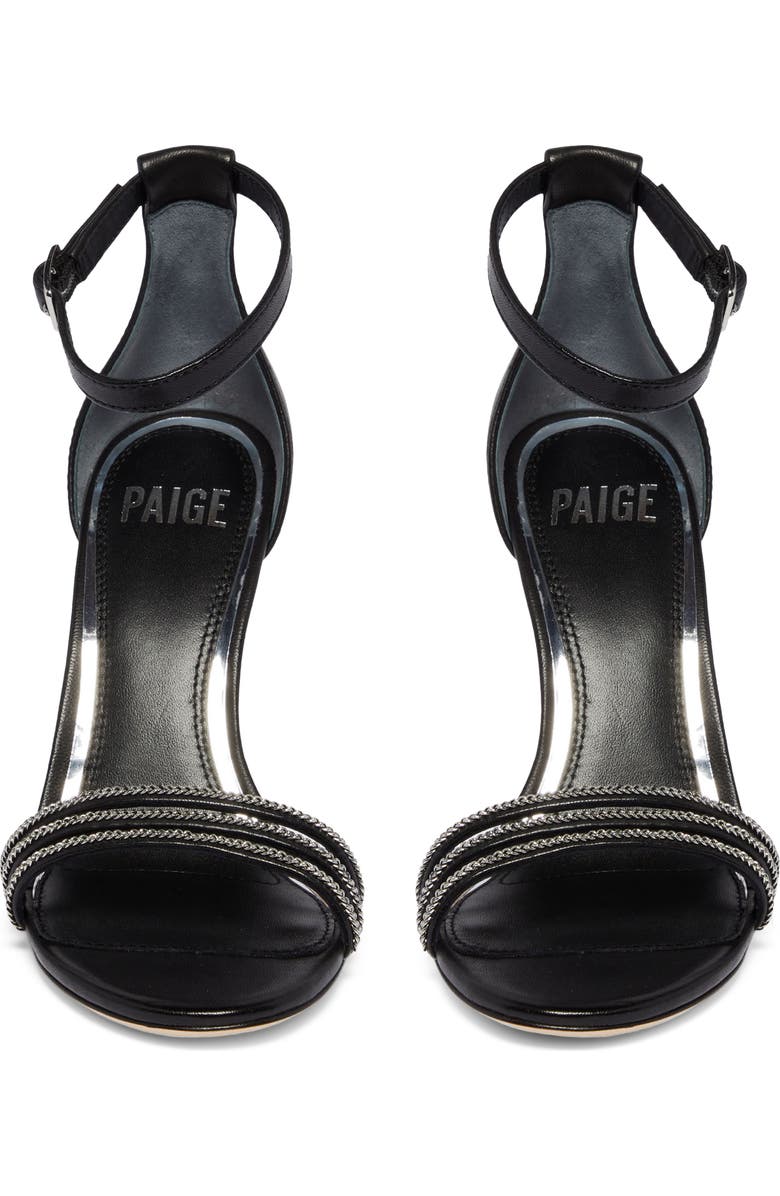 PAIGE Nia Ankle Strap Sandal, Alternate, color, Black