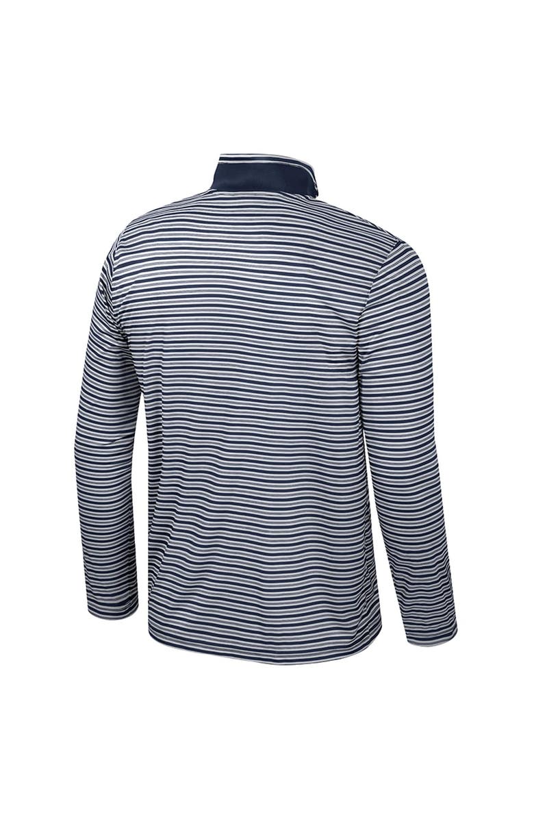 COLOSSEUM Men's Colosseum Navy Michigan Wolverines Striped Quarter-Zip Top, Alternate, color, Navy