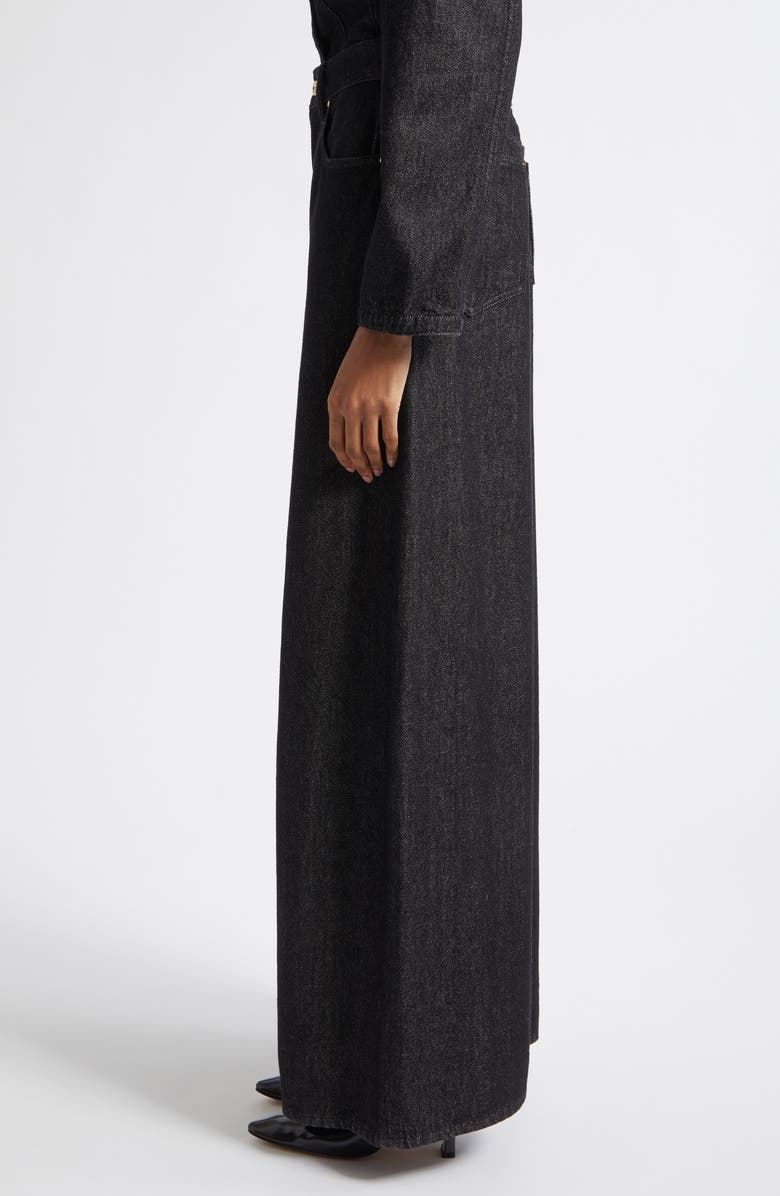OSSOU Slick High Waist Wide Leg Jeans, Alternate, color, Ash Wash