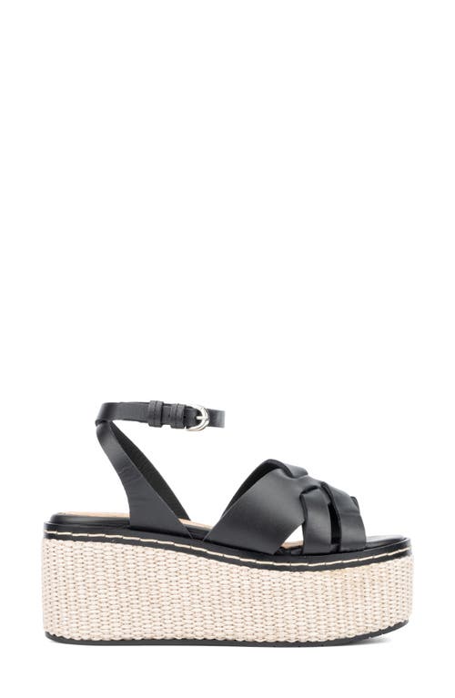 Aquatalia Diana Luxe Water Repellent Platform Sandal In Black