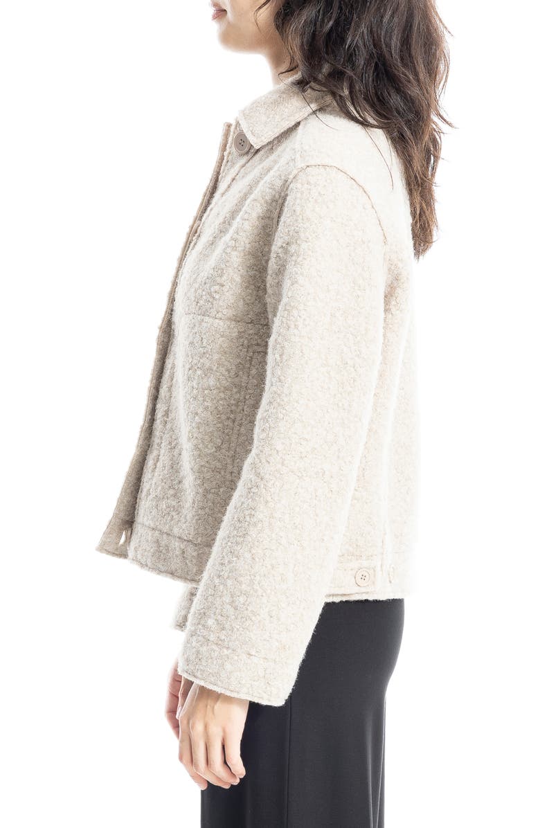MAX STUDIO Faux Shearling Jacket, Alternate, color, Cream