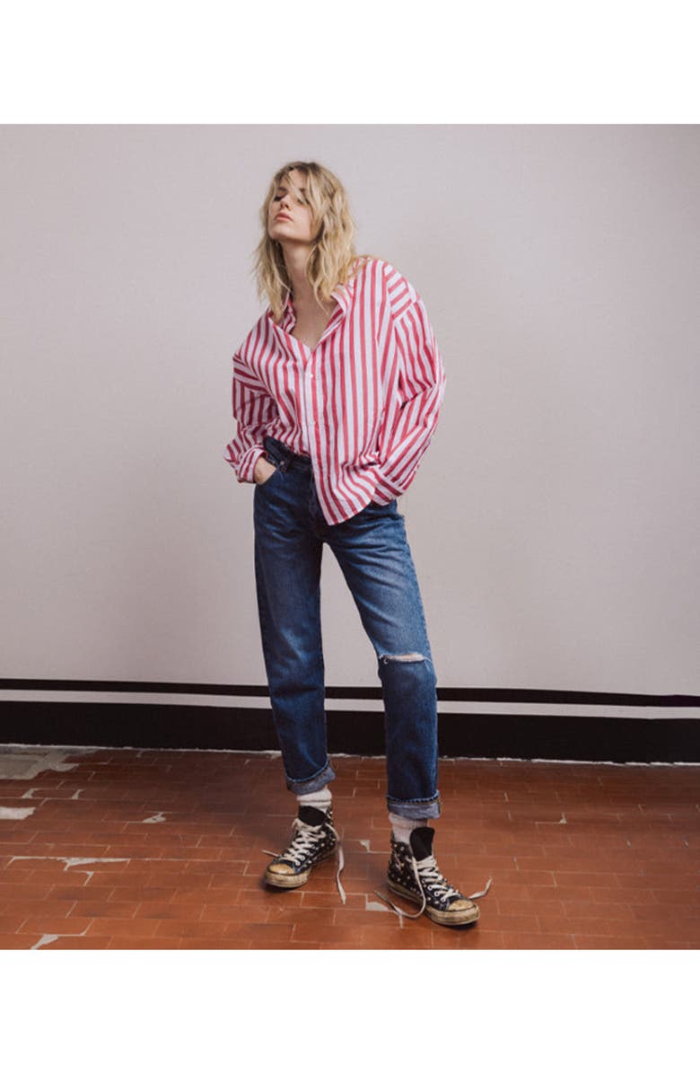 Fortela 965 John Stone Wash 5-Pocket Denim Trousers, Alternate, color, Blue