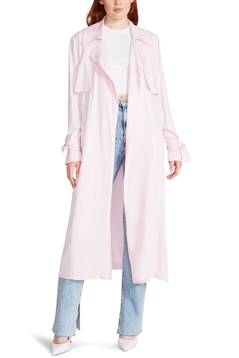 Twill Trench Coat, Main, color, PINK TULLE