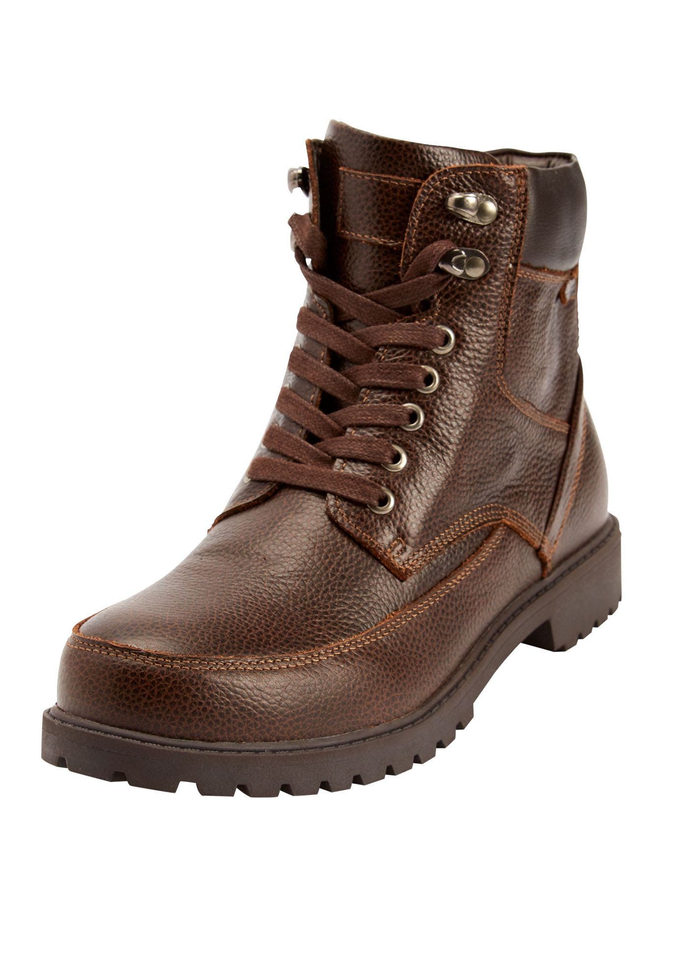 KingSize Zip-Up Work Boots, Main, color, Dark Brown