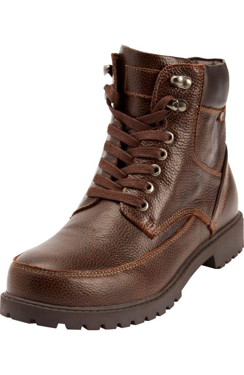KingSize Zip-Up Work Boots, Main, color, Dark Brown
