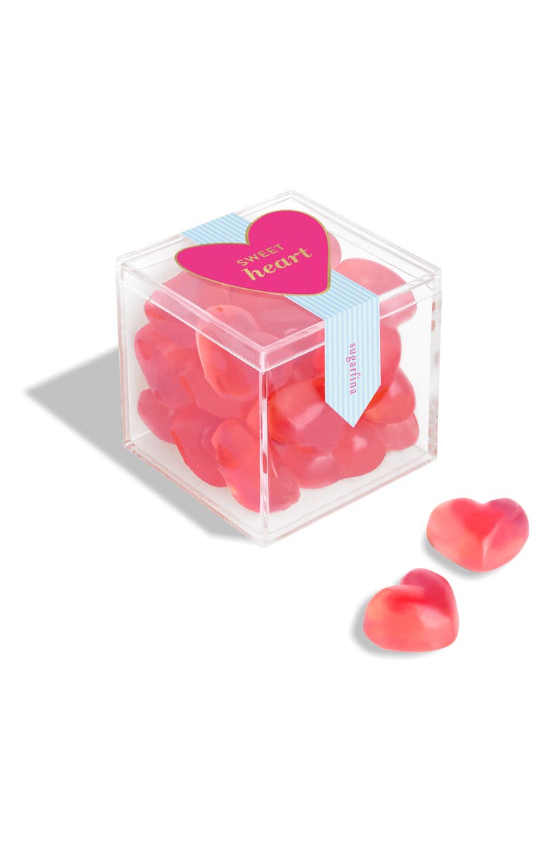 sugarfina Sweet Heart Set of 4 Strawberry Heart Candy Cubes, Alternate, color, 