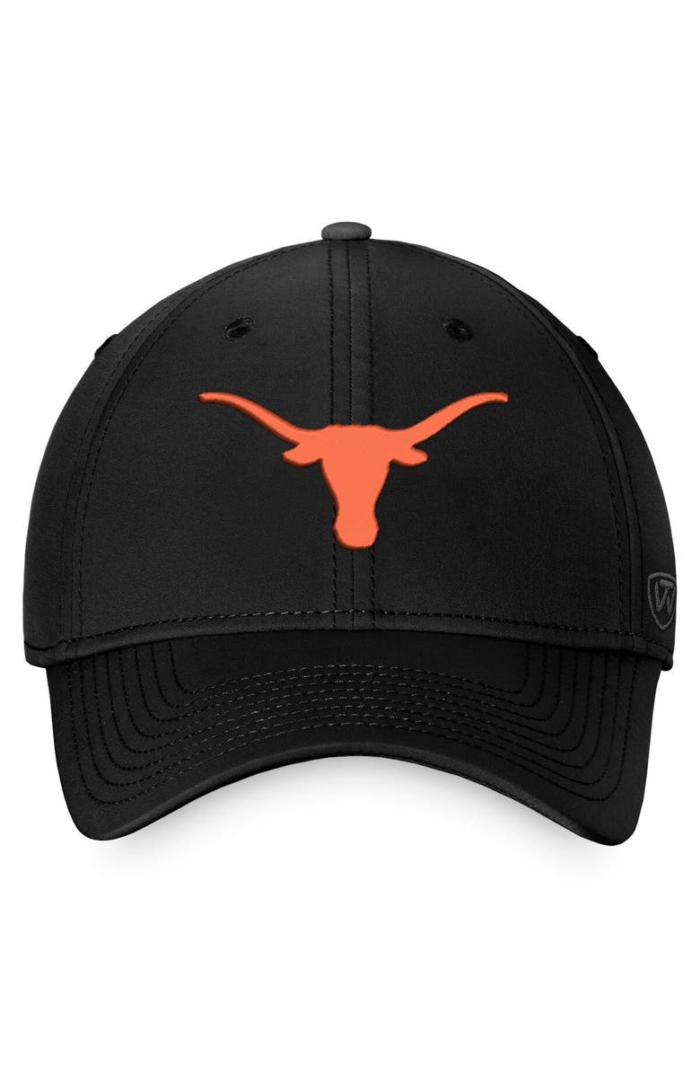 TOP OF THE WORLD Men's Top of the World Black Texas Longhorns Reflex Logo Flex Hat, Alternate, color, 