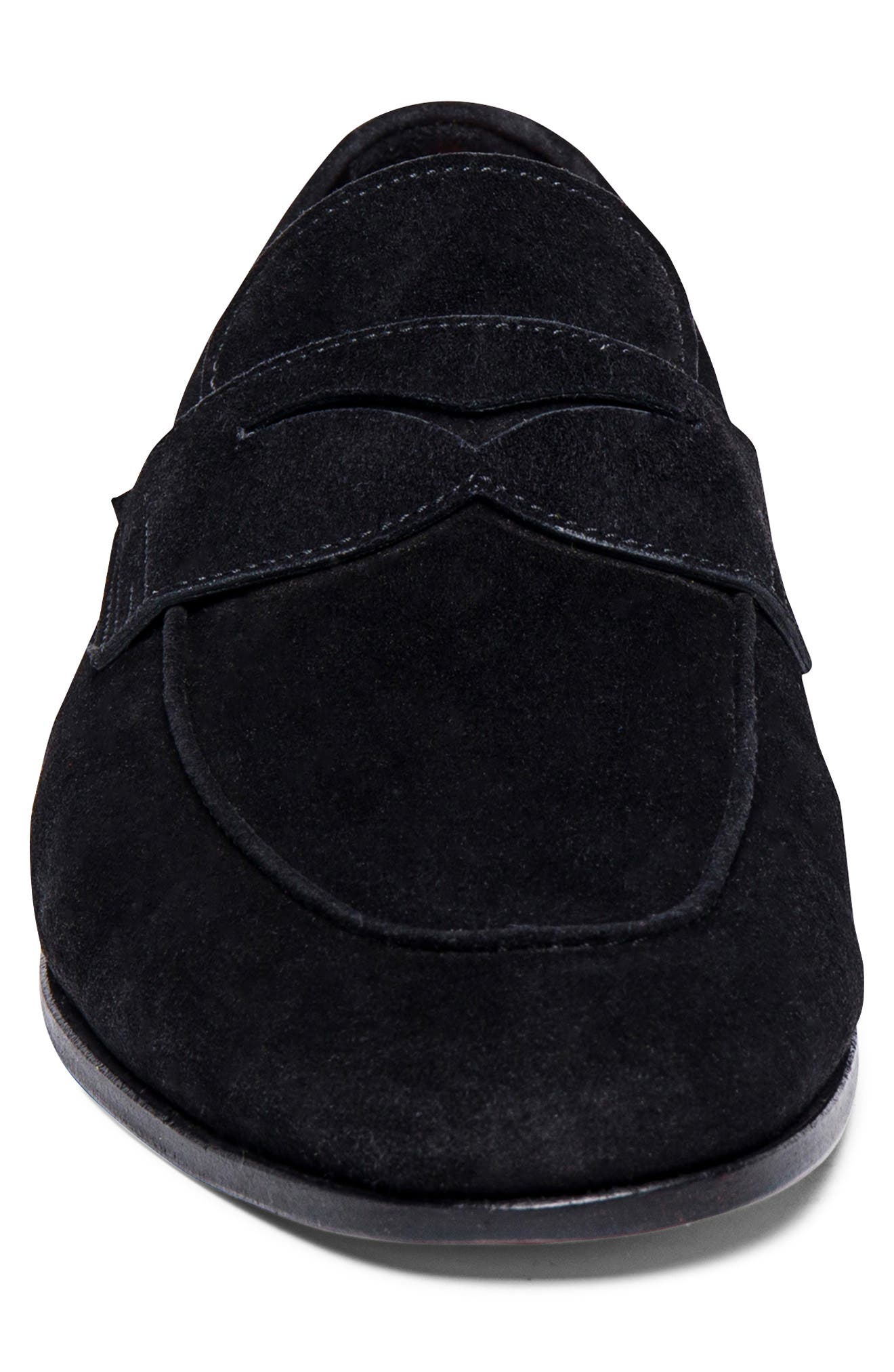 Santoni Carlos Penny Loafer, Alternate, color, Black