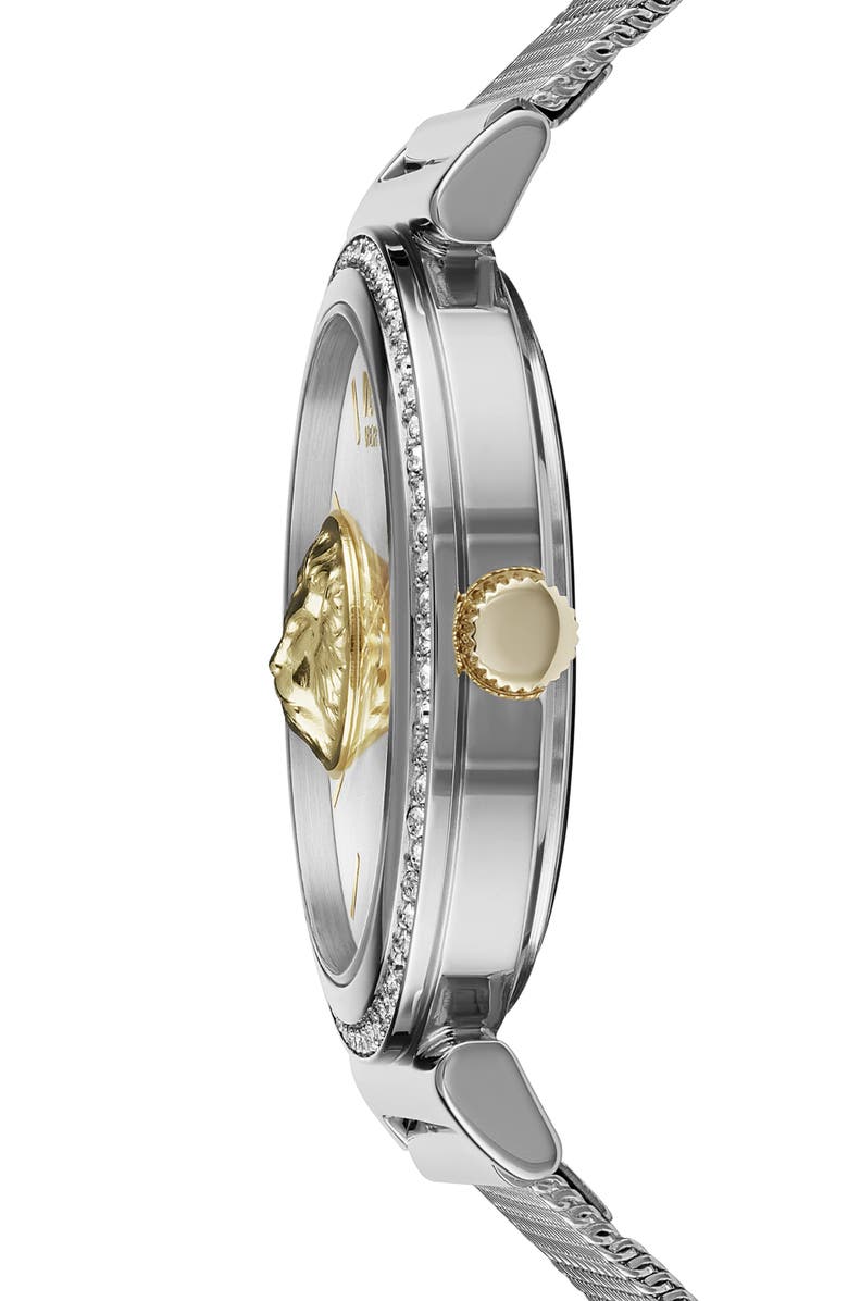 VERSUS Versace Brick Lane Mesh Strap Watch, 34mm, Alternate, color, 