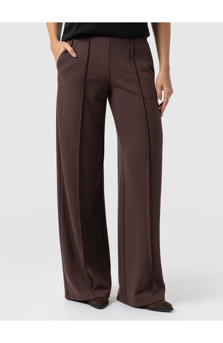 Saint + Sofia Keller Wide Leg Pant, Alternate, color, Brown