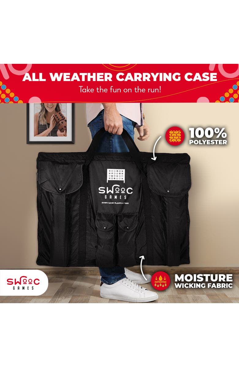 Swooc Games Giant Four in a Row, Alternate, color, Brown