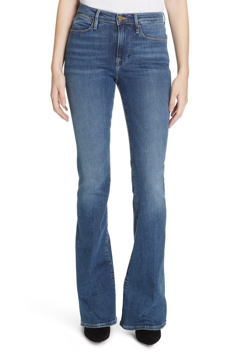 Le High Flare Jeans, Main, color, CRISTALLO