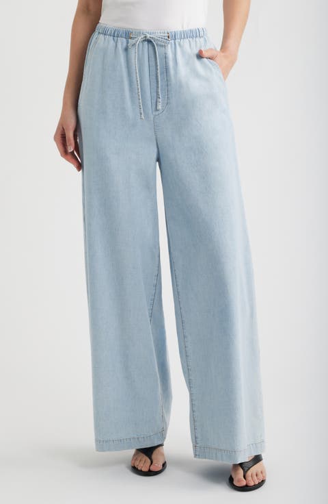 The Offshore Wide Leg Drawstring Pants
