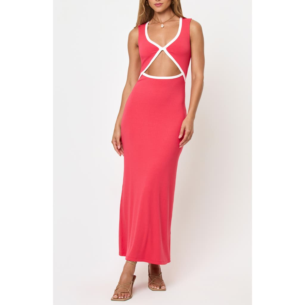 L*space Lspace Steph Cutout Cover-up Midi Dress In Red