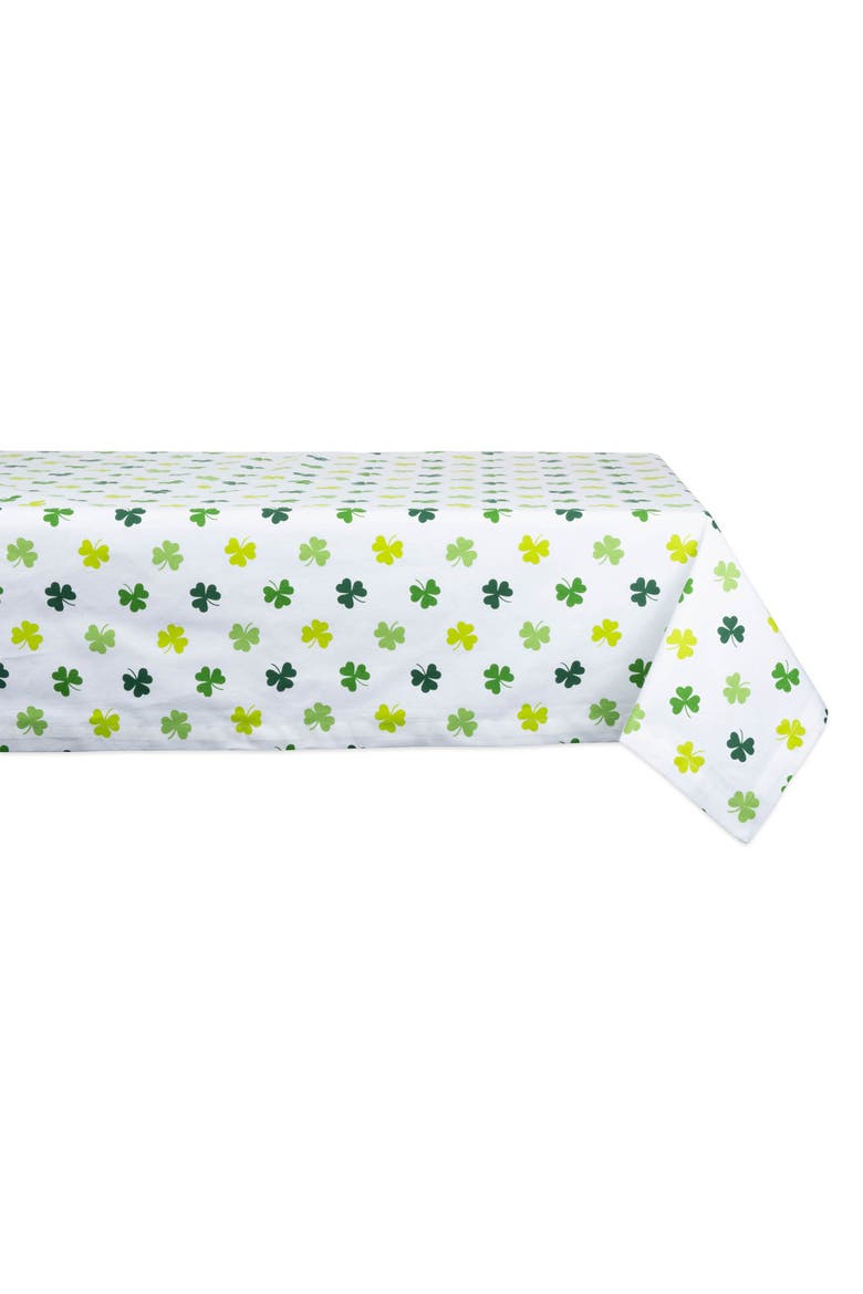 Shamrock Shake Print Tablecloth 60x84, Main, color, Shamrock Shake