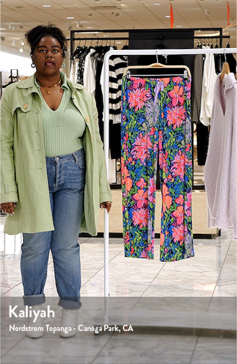 Print Drawstring Knit Pajama Bottoms, sales video thumbnail