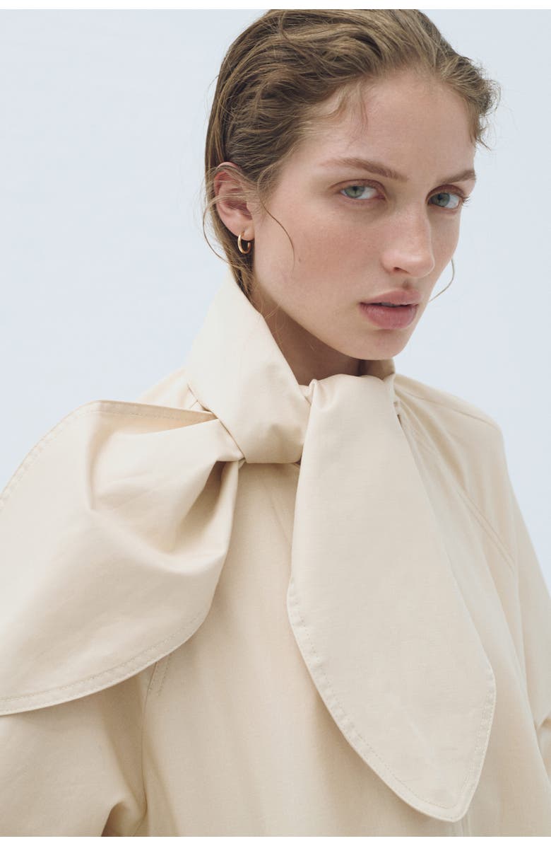 H&M Linen-blend jacket with scarf collar, Main, color, 