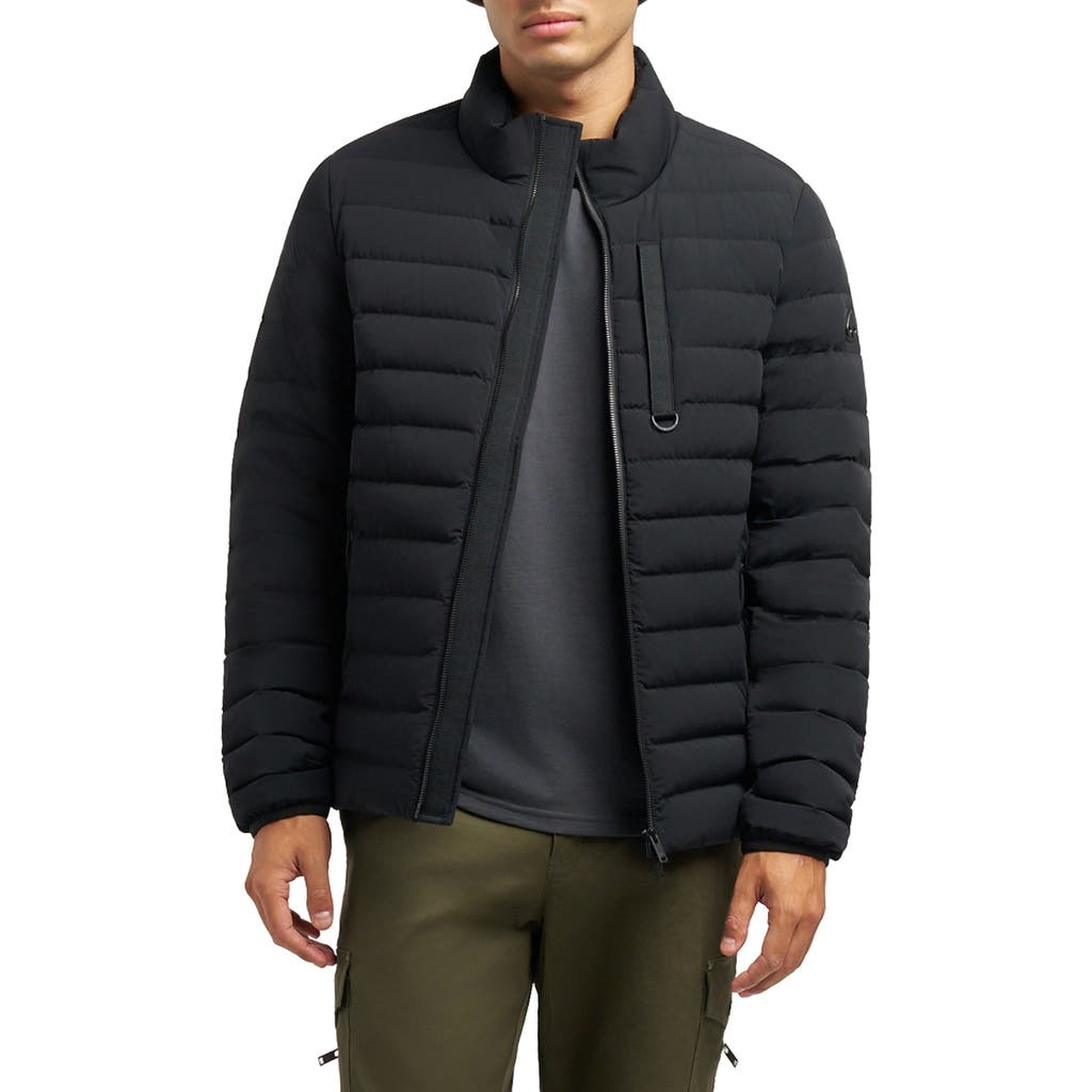 Moose Knuckles Laki Water Repellent Quilted Down Jacket In Black
