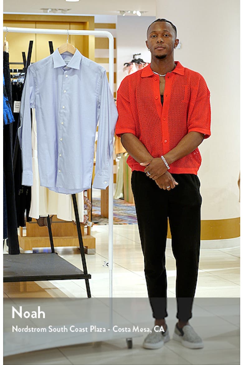 Slim Fit Check Stretch Cotton & Lyocell Dress Shirt video
