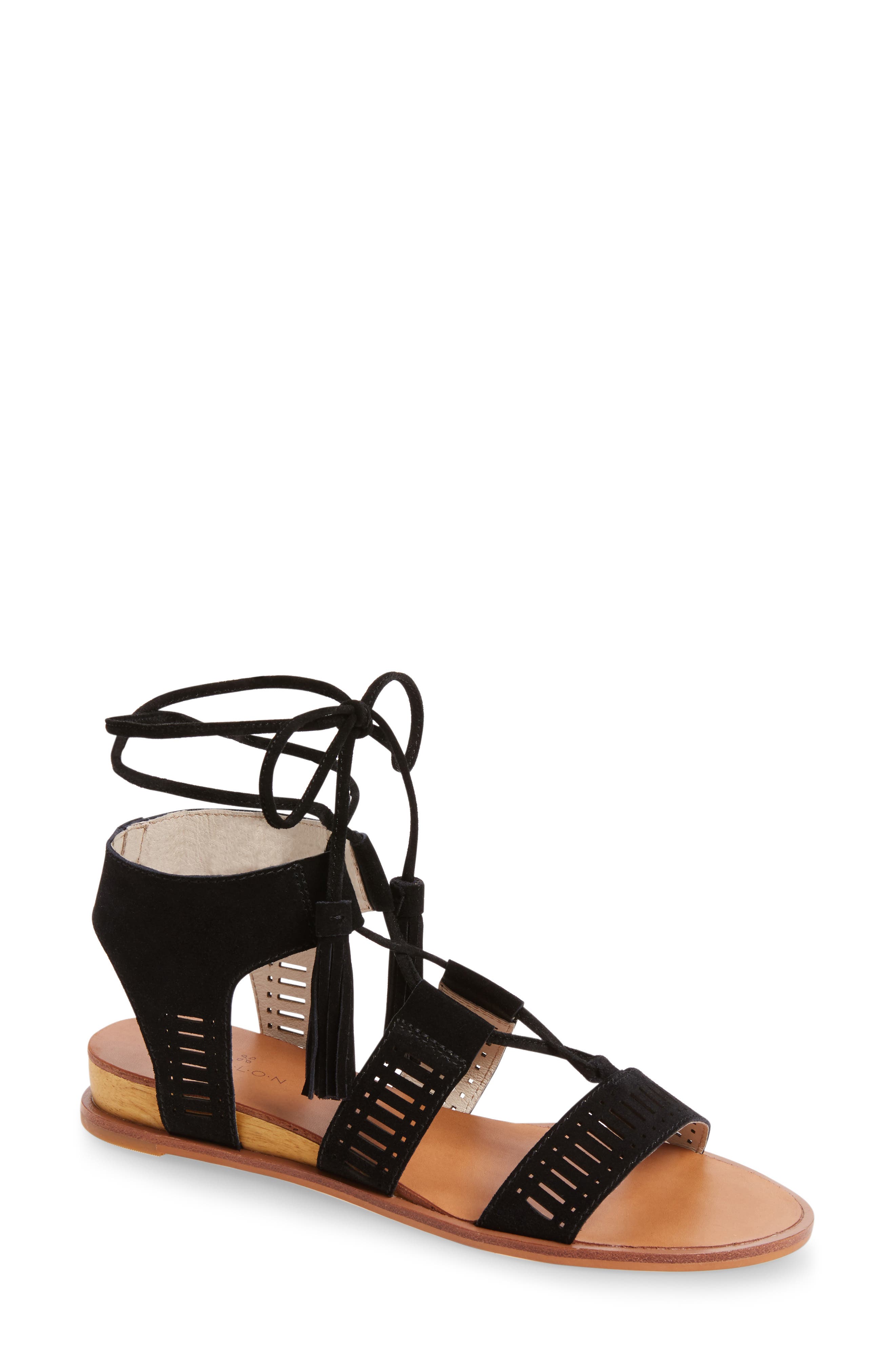 Gilda Sandal, Main, color, BLACK SUEDE