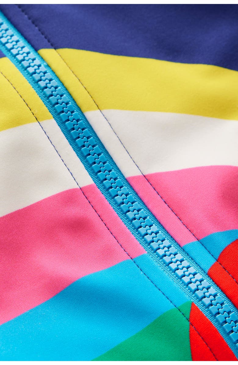 Mini Boden Kids' Long Sleeve One-Piece Swimsuit, Alternate, color, Rainbow Heart