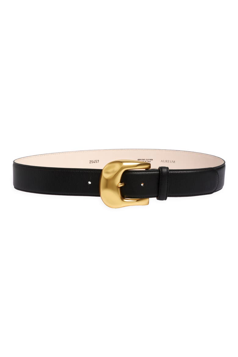 No. 11 Leather Belt, Main, color, BLACK GOLD