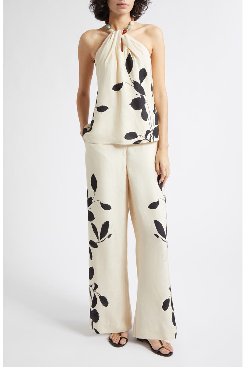 Delilah Wide Leg Pants, Alternate, color, IVORY/ BLACK