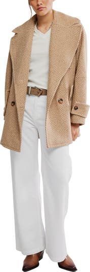 Ari Herringbone Peacoat