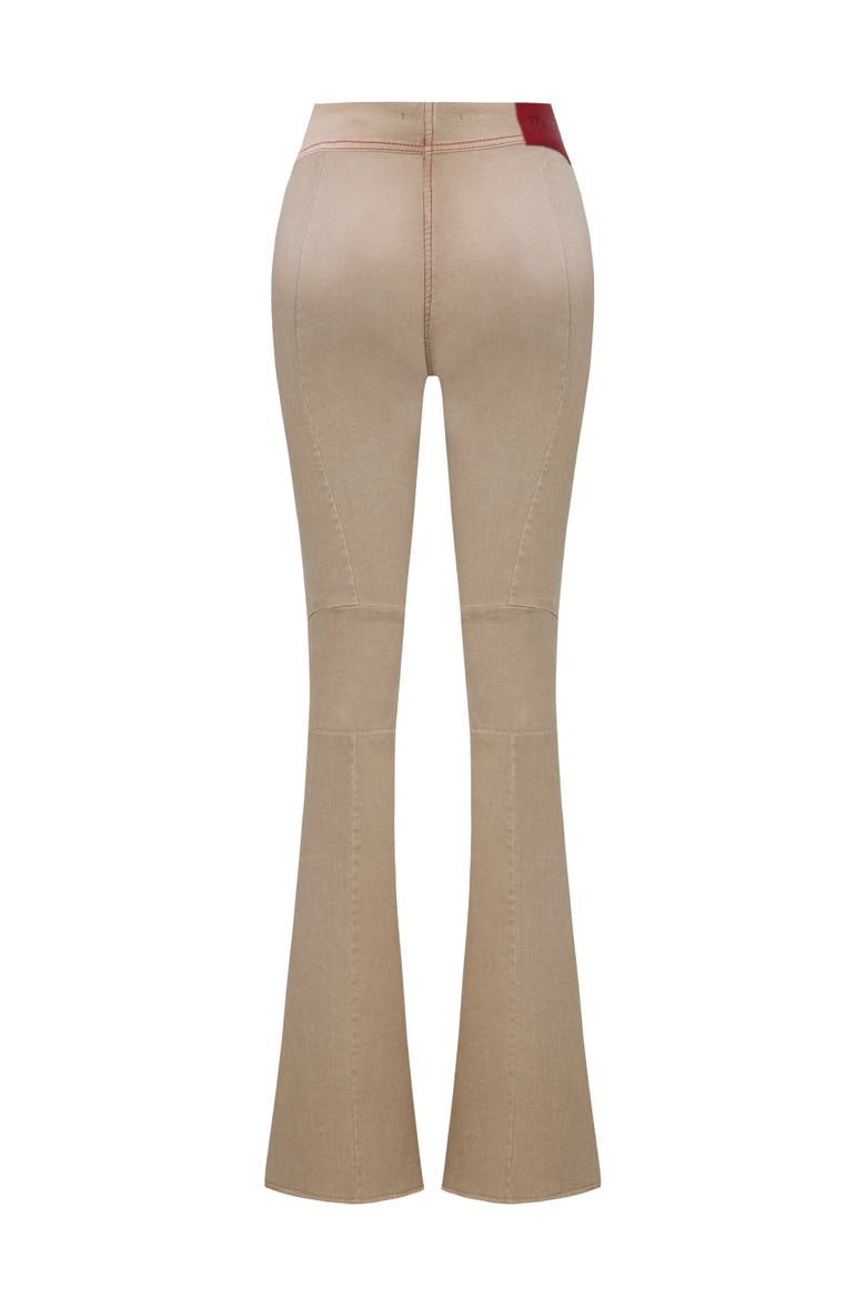 Cotton Coated Flare Pant, Alternate, color, BEIGE
