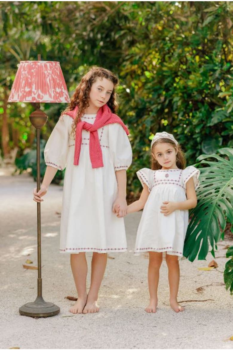 Looms Embroidered Trim Collection - Dress, Alternate, color, Ivory