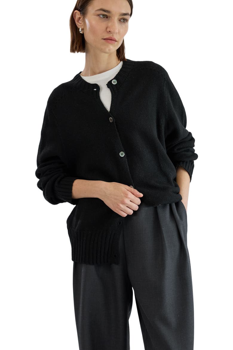 Knit Cardigan, Alternate, color, Black