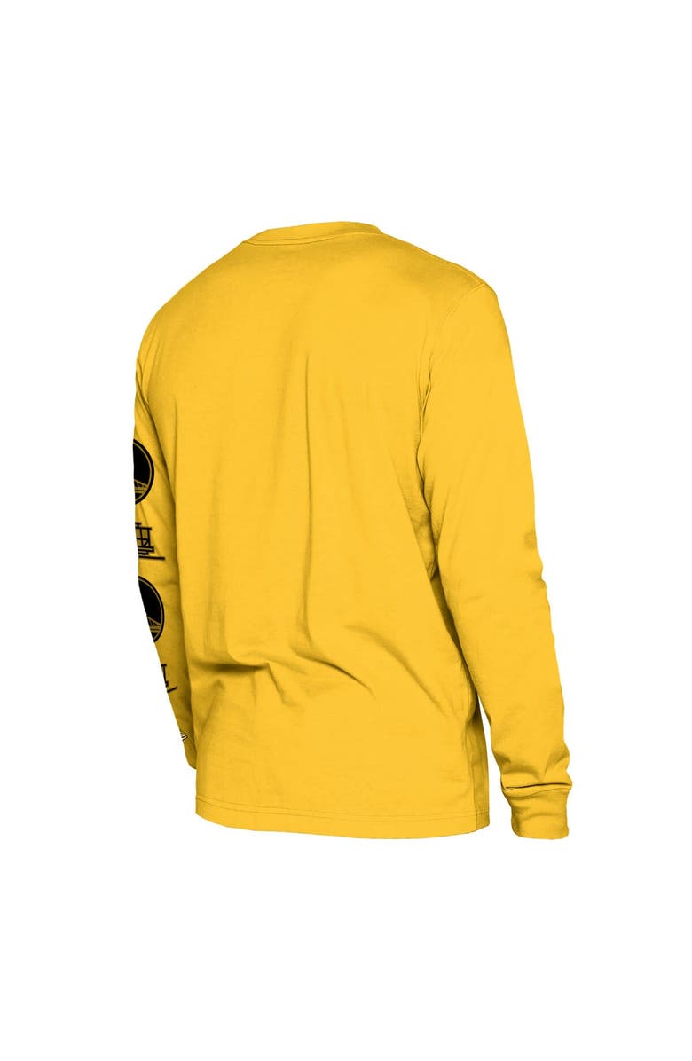New Era Men's New Era Yellow Golden State Warriors 2023/24 City Edition Long Sleeve T-Shirt, Alternate, color, 