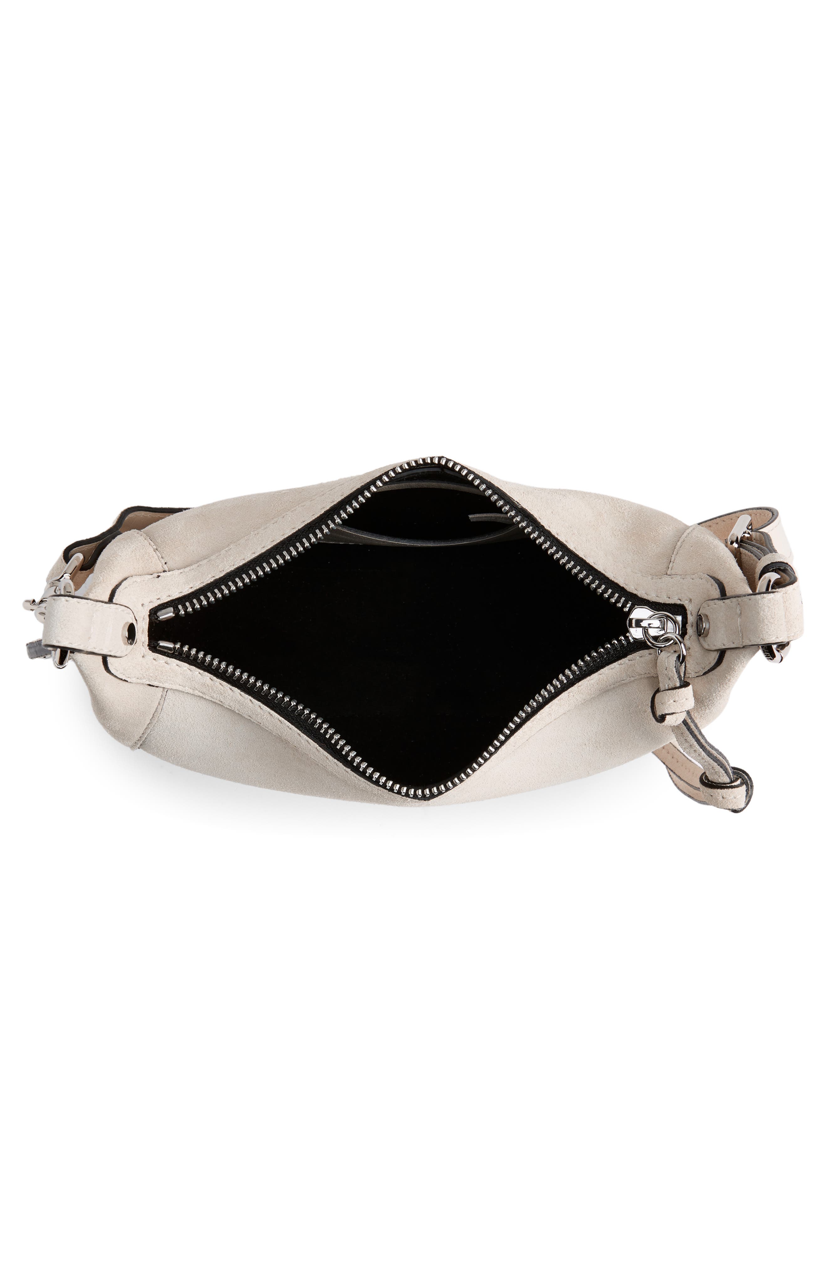 Isabel Marant Oskan Moon Suede Crossbody Bag, Alternate, color, 